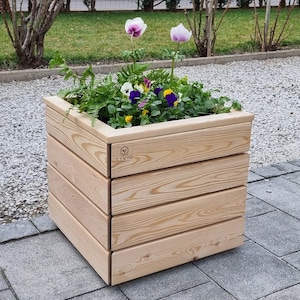 Holz-Pflanzenkasten, erhöhtes Gartenbeet, Blumenkräuter, Outdoor-Pflanzgefäß, Gemüsegarten, moderne Box, Garten, Terrasse, Hofdekoration