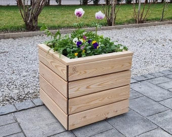 Boîte à plantes en bois parterre de fleurs surélevés, herbes de jardin, jardinière d'extérieur, jardinage de légumes, boîte moderne de jardin, terrasse, décoration de cour