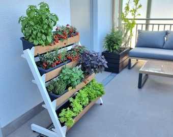 Moderner Blumenhocker / Outdoor und Outdoor Edelstahlfuß / Livio Blumenhocker
