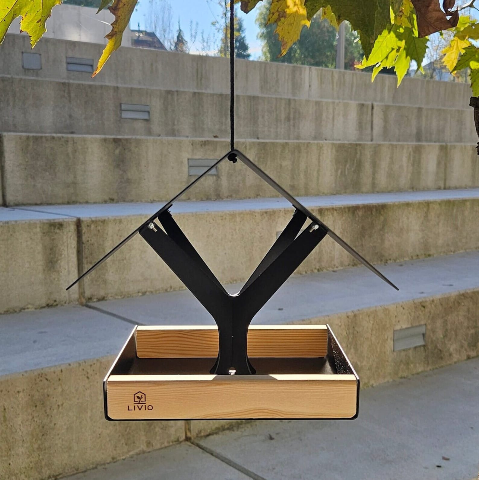 View of Modern Bird Feeder | Minimalist Bird Feeder | bird House | Hanging Bird ...