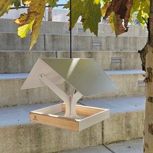 Modern bird feeder | minimalist bird feeder | bird house | hanging bird feeder | bird lover | Grey