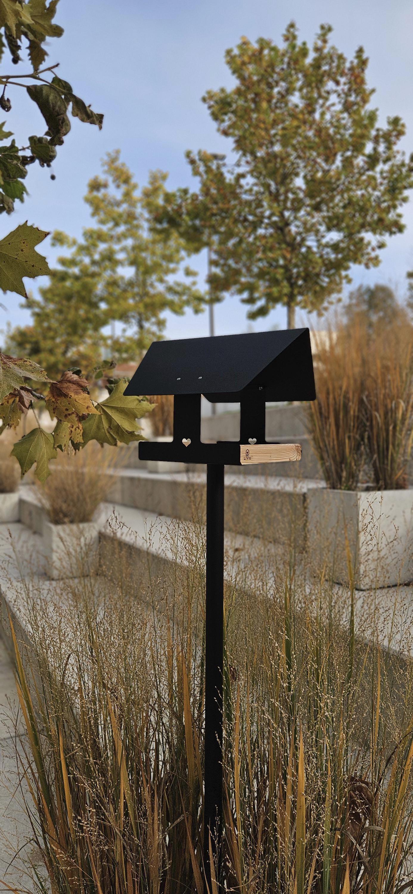 Wildlife Home Mangeoire, Distributeur De Graines Pour Oiseaux I 30 Cm Avec 4 Points D'approche I Station D'alimentation à Suspendre Pour Oiseaux Sauvages