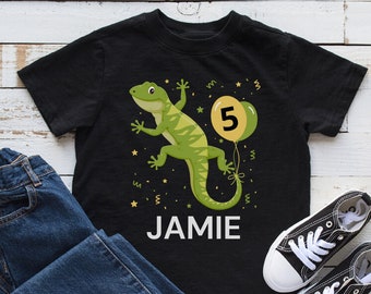 Kids Gecko Birthday Shirt: Funny Lizard Tee, Ages 3-11