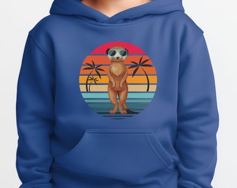 Sweat à capuche unisexe cool suricate, 3-13 ans, cadeaux suricates, chemise suricate