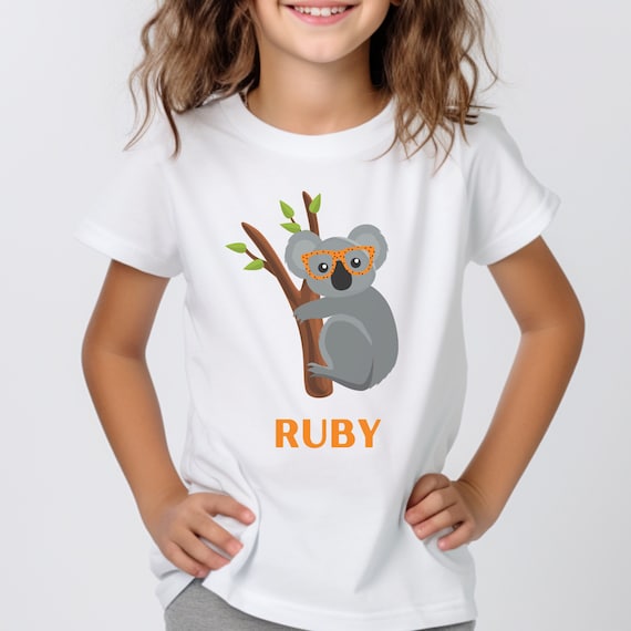 Kids Funny Koala T-shirt, Girls Personalised Koala Shirt, Koala Gifts, Koala  Clothing, Koala Tops, 3 13 Yrs, Koala Bear, Gift for Daughter 