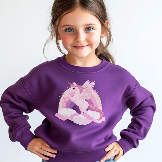 Girls unicorn sweatshirt discount