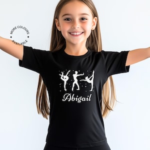 Girls Gymnastics T-shirt 3-13 yrs, Gymnastics Gift, Kids Personalised Gymnastics Shirt, Girl Gymnastics Clothing