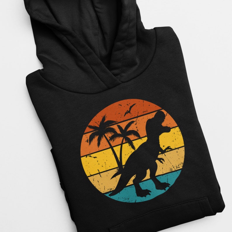 Herren Pullover T-Rex Dinosaurier Mit Nikolausmütze - Witziger Weihnachts Sweatshirt