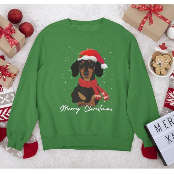 christmas jumper sausage dog