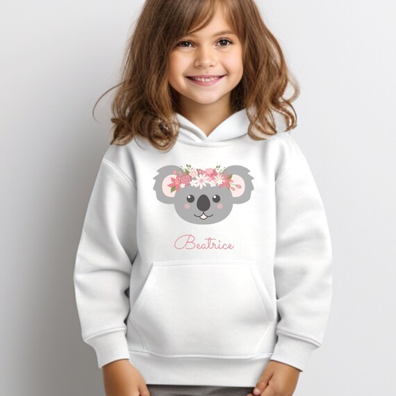 Kids Christmas Koala Sweatshirt, Girls Christmas Jumper, 3 13 Yrs, Girls  Koala Christmas Shirt, Koala Lover Sweatshirt, Kids Koala Gifts 