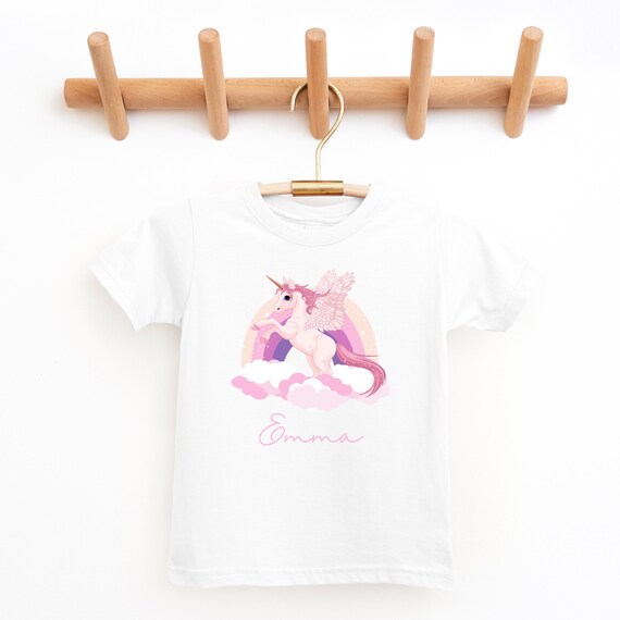 Girls Personalised Unicorn T shirt Girls Unicorn Shirt Girls