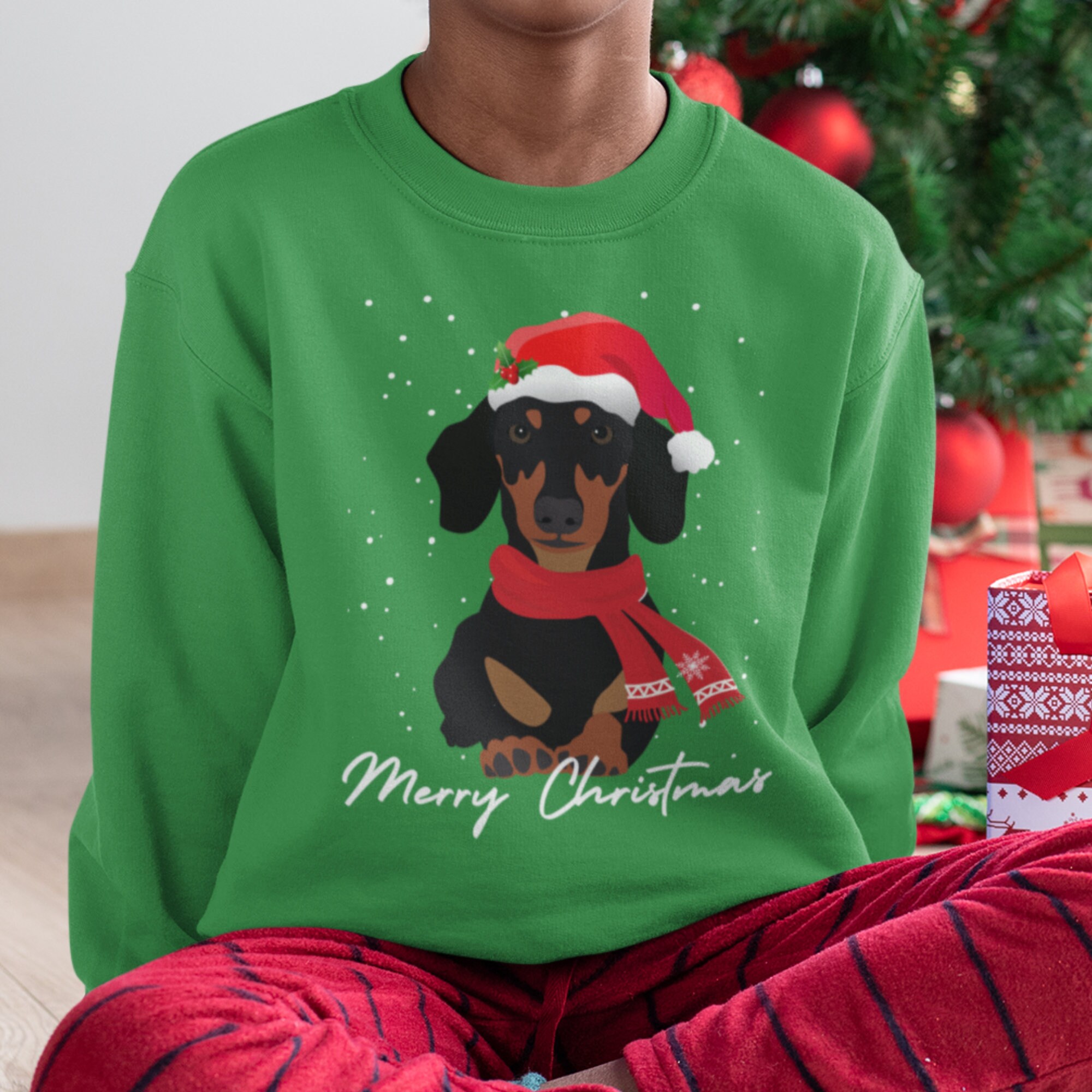 Dachshund Christmas Sweater - Etsy UK