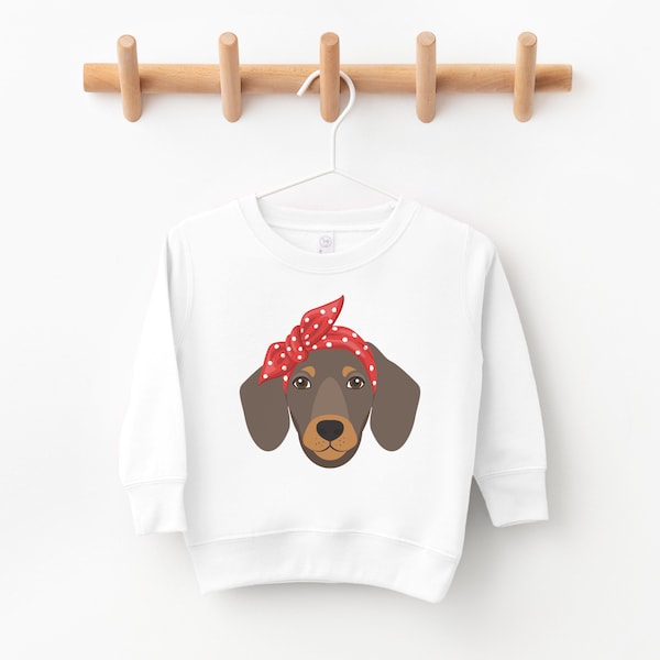Girls Dachshund Sweatshirt, Dachshund Shirt, 3 - 13 yrs, Dachshund Gift for Humans, Dachshund Jumper, Kids Sausage Dog Birthday Gift