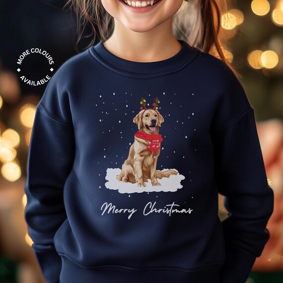 Golden retriever christmas sweatshirts deals