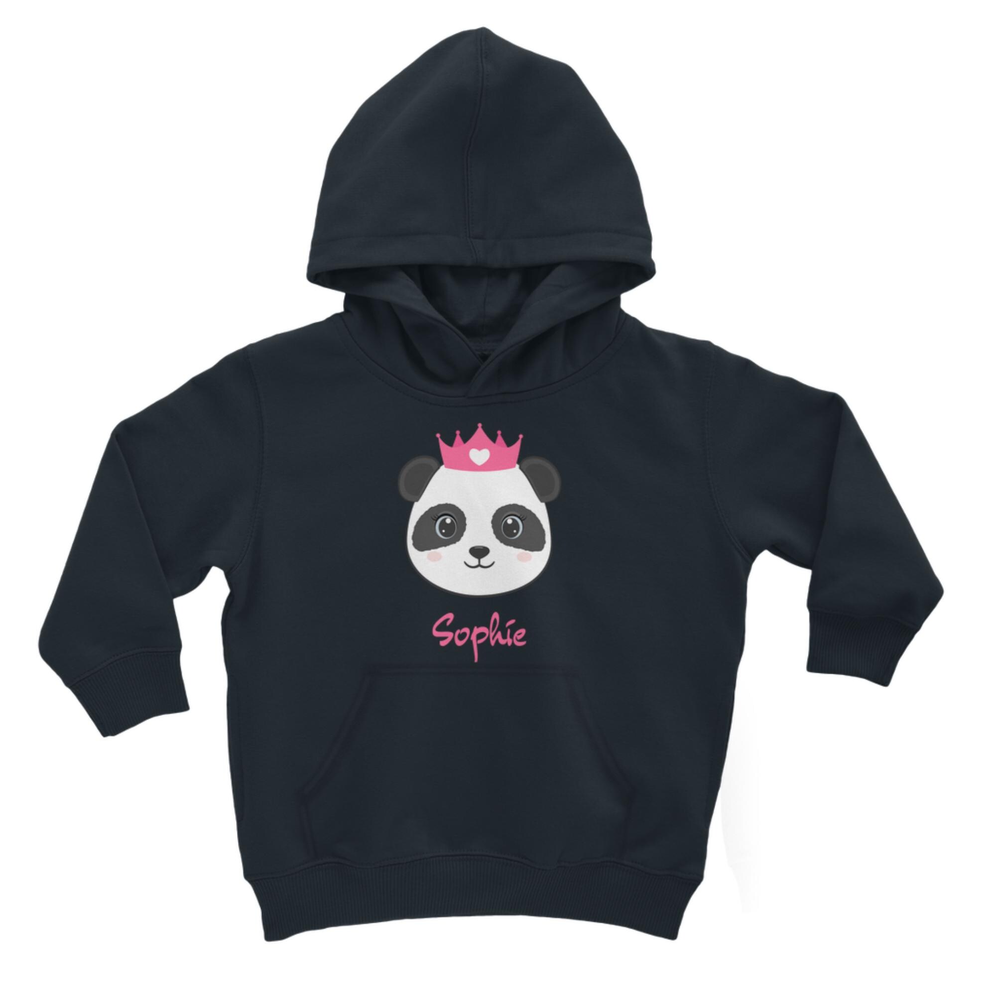 Girls Panda Princess Pullover Hoodie 3 13 yrs Personalised Panda Shirt Panda Lover Panda Gifts Girls Panda Shirt Girls Birthday Gift