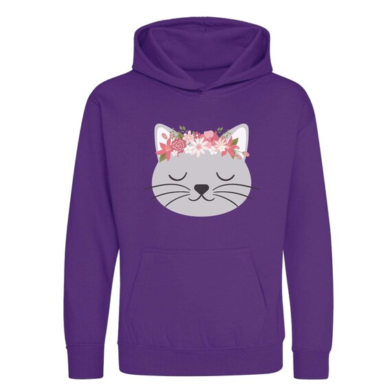 Onsoyours Sweat à Capuche Femme Imprimé Chats Drôles - Pull Décontracté Avec Poches Et Cordon
