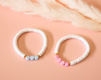 Bracelet Gender Reveal l Rose GIRL et Bleu BOY