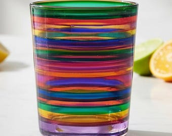 Glass Tealight Holder: Colorful Zen Decor