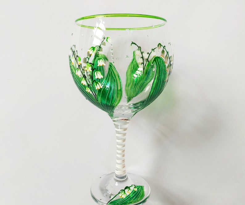 Personalised Gin Glass Lily of the Valley Gift Bespoke Designs Etsy