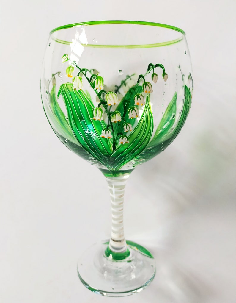 Personalised Gin Glass Lily of the Valley Gift Bespoke Designs Etsy