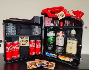 Jerry Can Mini Bar, Hunters gift, Unique Anniversary gift, Bluetooth speaker,Led lights