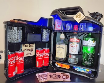 Jerry Can Bar, Personalized Gifts, Mini Bar, Christmas Gift, Man Cave Bar, Anniversary gift, Travel bar, Gas can