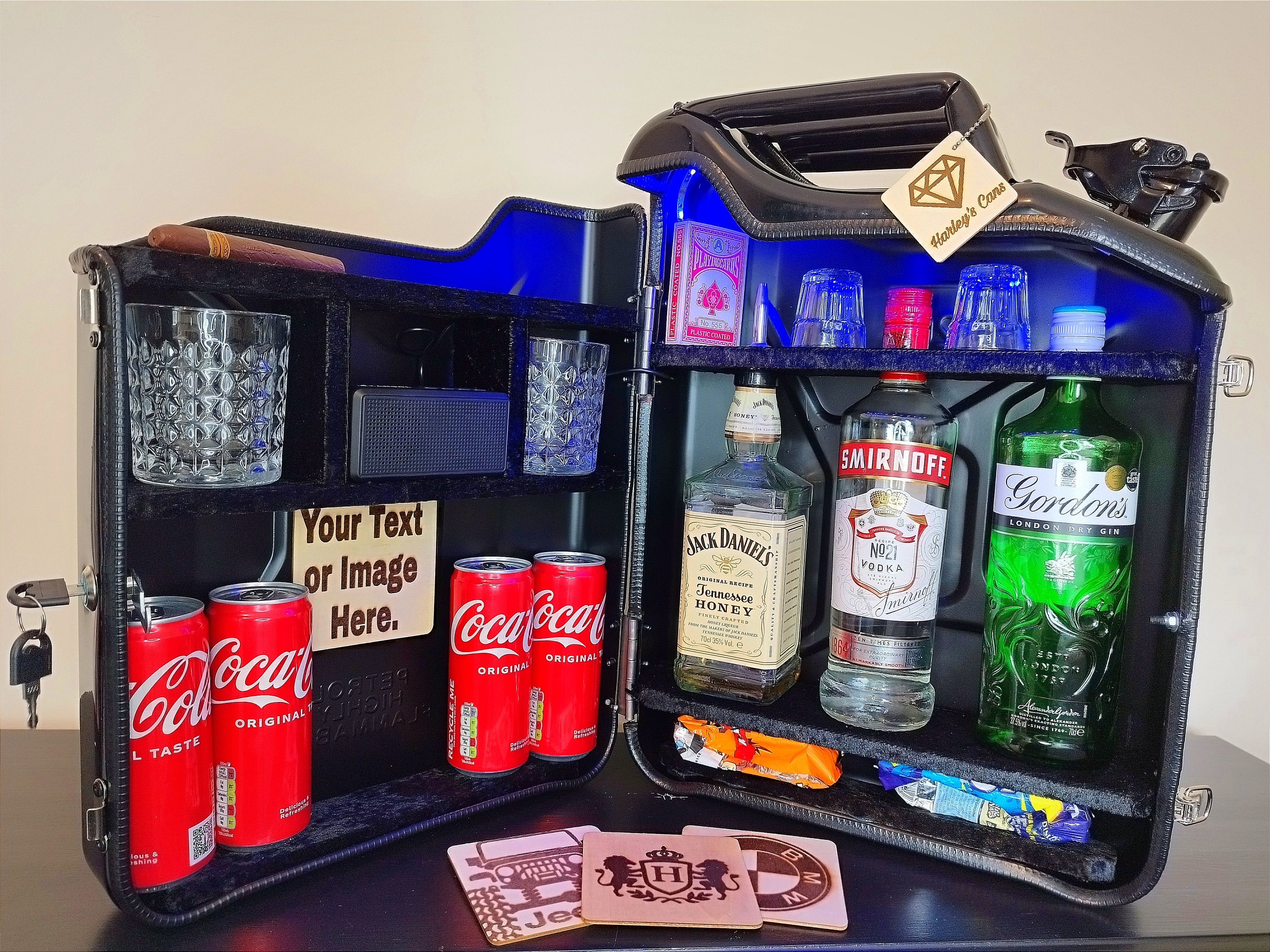 Jerry Can Bar, Personalized Gifts, Mini Bar, Christmas Gift, Man Cave Bar, Anniversary gift, Travel bar, Gas can