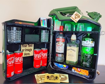 Gas Can Bar, Kanister Bar, Geschenk für Ihn, Trinkschrank, Weihnachtsgeschenk für Ehemann, Kanister Bar, personalisierte Geschenke, handgemacht