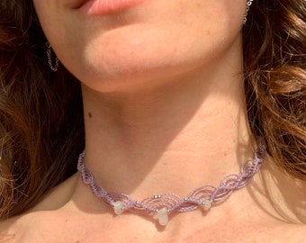 Girocollo Macrame/Collana regolabile/