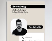 Lebenslauf Vorlage deutsch beige schlicht modern Anschreiben Deckblatt Bewerbung Schüler Canva tabellarischer Lebenslauf kreativ ohne Word