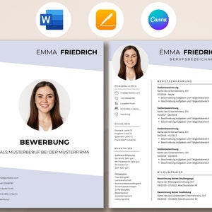 Application template german tabular resume template cover sheet application modern canva cover letter sample word creative blue purple