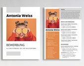 Lebenslauf Vorlage deutsch Bewerbungsvorlagen Deckblatt Bewerbung orange Schüler Beige modern Canva Anschreiben Muster kreativ CV Download