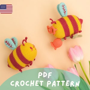 Bee Amigurumi Crochet Pattern | PDF