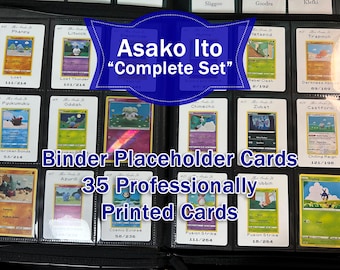 Set completo di schede segnaposto per raccoglitore di Asako Ito – 35 schede di riferimento stampate professionalmente