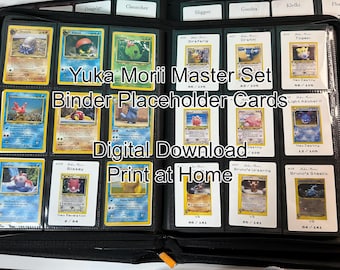 Tarjetas organizadoras imprimibles para carpeta de la artista Yuka Morii - Poke - Descarga digital completa en PDF - Imprime en casa