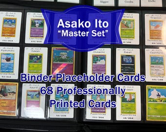 Set completo di schede segnaposto per raccoglitore di Asako Ito – 68 schede di riferimento stampate professionalmente