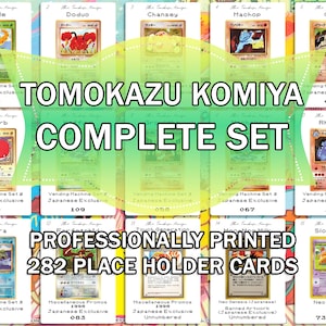 Tomokazu Komiya komplett set med pärmplatskort – 282 professionellt tryckta referenskort