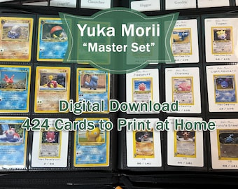 pokemon cards 100枚 まとめ売り MA SR 旧裏 Yuka Morii Complete Set Binder Placeholder Cards (digital Download
