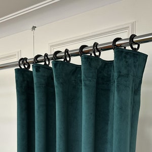 Wide Velvet Curtain panels for living room, for bedroom, Custom Size Curtain Panels, for bedroom, Rod Pocket, Grommet, Hook/Rings