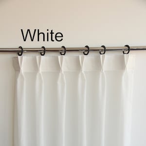 Extra Wide Double Pinch Pleated Linen Sheer Curtains, 9 Colors, Custom Size Pleated Panels for living room, for bedroom
