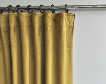 Double Sided Velvet Curtain Panels, Room Divider Curtains, Doorway Curtains, 28 Color Options. Grommet, Rod Pocket Hanging Types