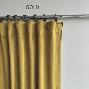 100% Blackout lined Velvet Curtains for Bedroom, 20 colors, Custom Size Drapery for living room, Rod Pocket,Grommet, Hook/Rings options image 2