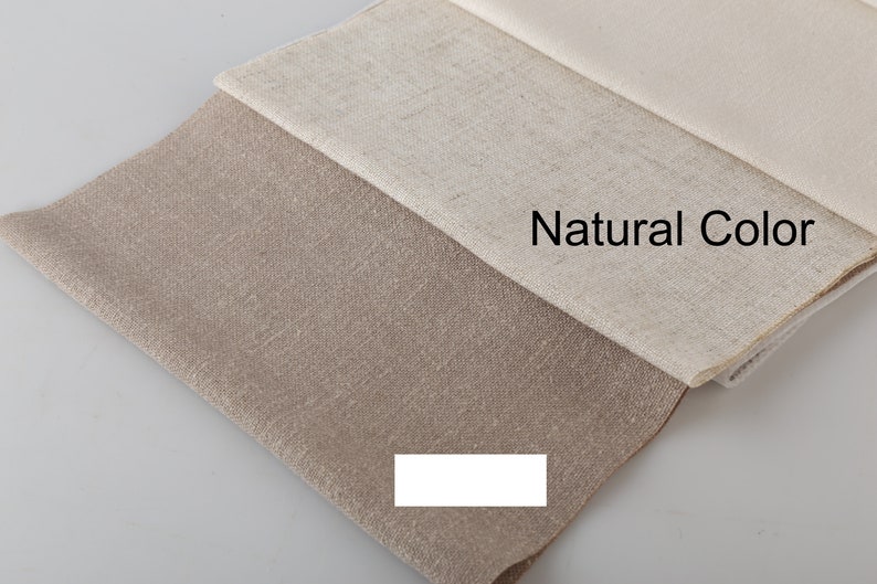 Cortinas de lino natural para sala de estar, ojal, bolsillo para varilla, gancho/anillo, opciones de riel, paneles de cortinas de lino, para dormitorio imagen 3