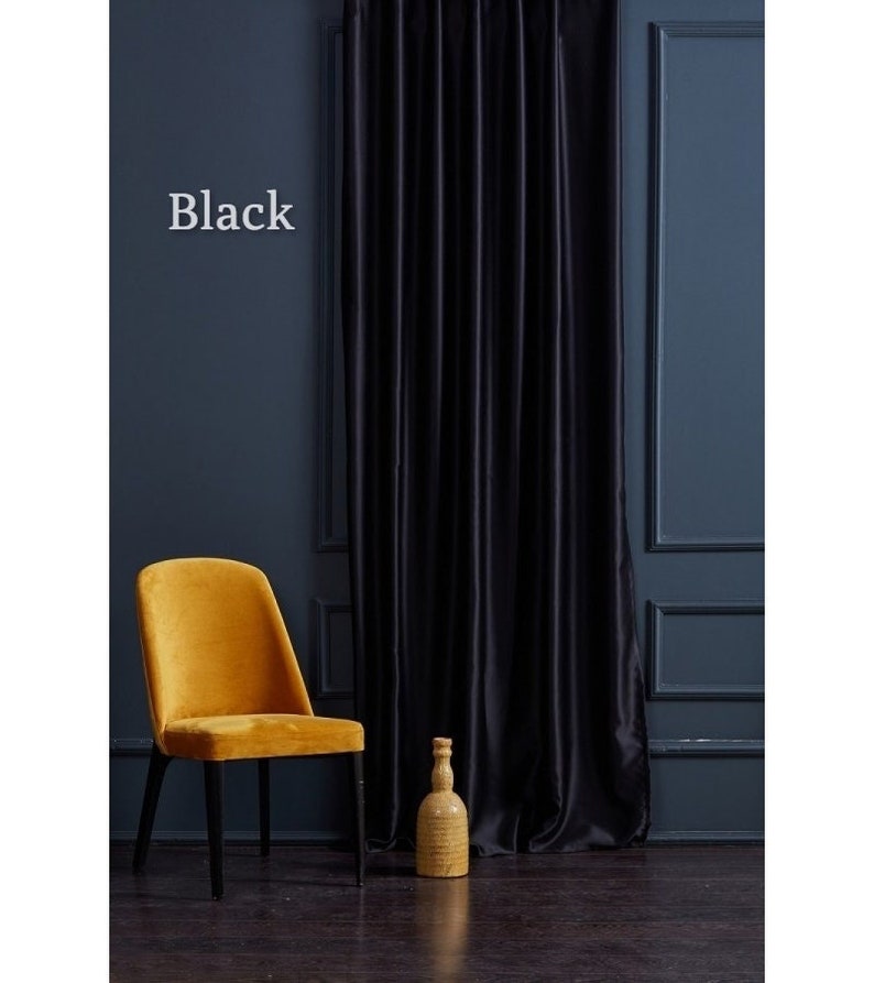 100% Blackout lined Velvet Curtains for Bedroom, 20 colors, Custom Size Drapery for living room, Rod Pocket,Grommet, Hook/Rings options image 9