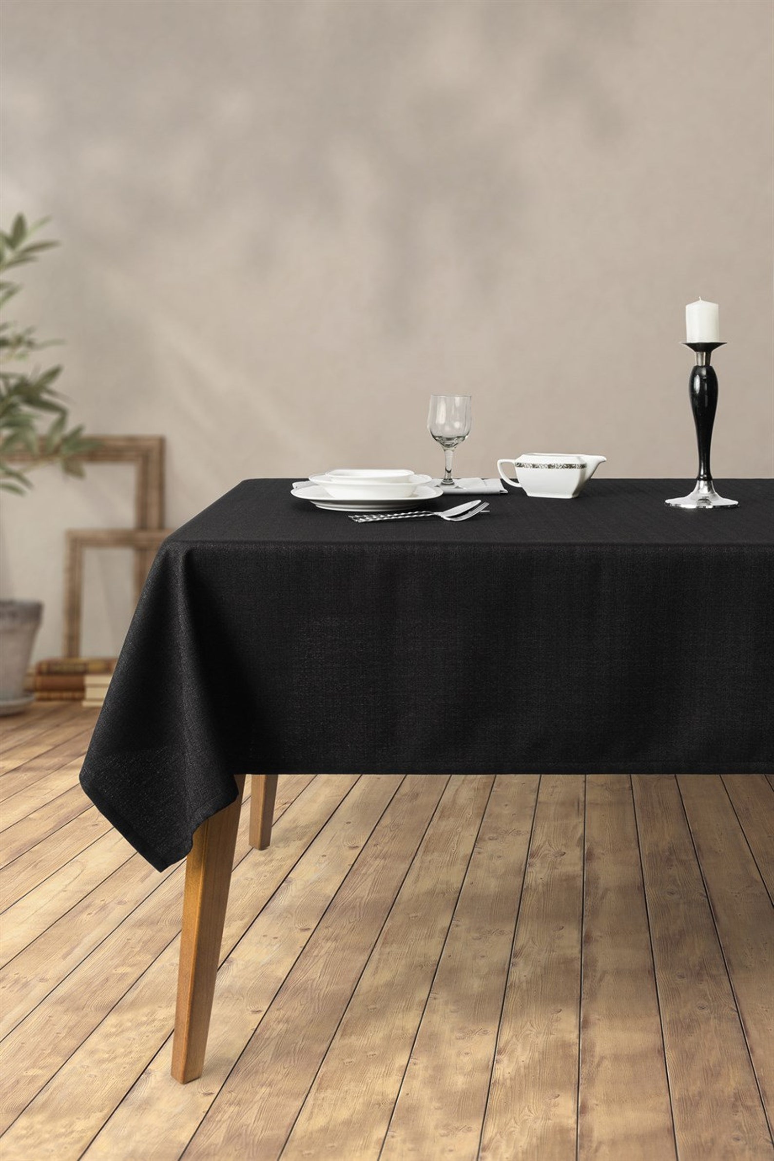 Faux Linen Tablecloth 31 Colors Custom Size Table Cloth Etsy