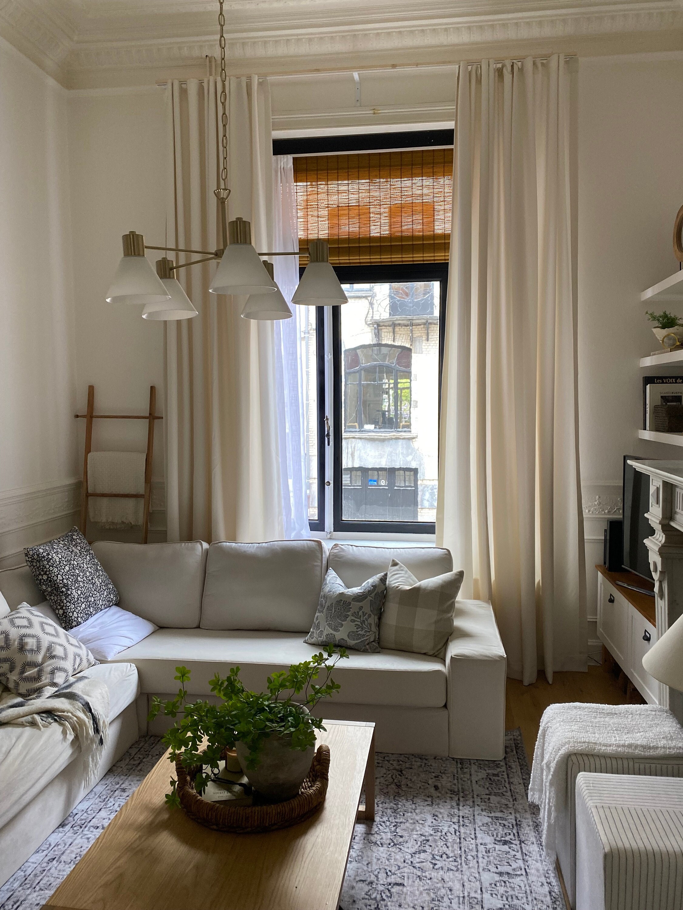 PI - Cortinas blancas traslúcidas con anillo superior para sala de estar,  dormitorio, 2 paneles (52 pulgadas de ancho x 72 pulgadas de largo, color