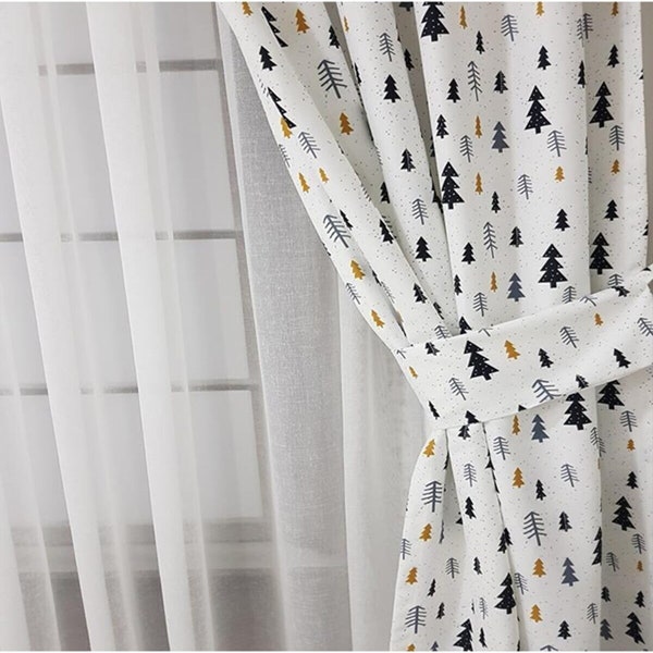 Christmas Curtains Etsy