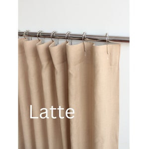Linen Shower Curtain, Custom Shower Curtain, Extra long Shower Curtains, Extra Wide Shower Curtains, White, Cream, Ivory, Gray, Natural image 5