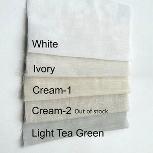 Sheer Linen Fabric Samples For Curtain. 1 order = 6 Color Samples