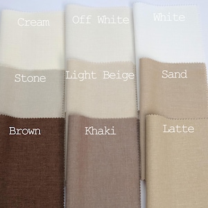 Faux Linen Fabric Sample Package All Colors